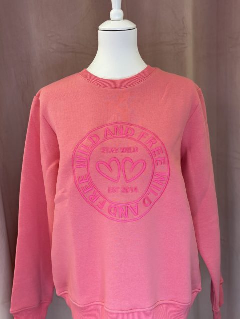 Zwillingsherz Sweater "Wild and Free" Pink