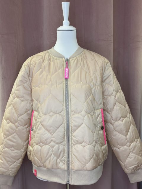 Zwillingsherz Bomberjacke beige